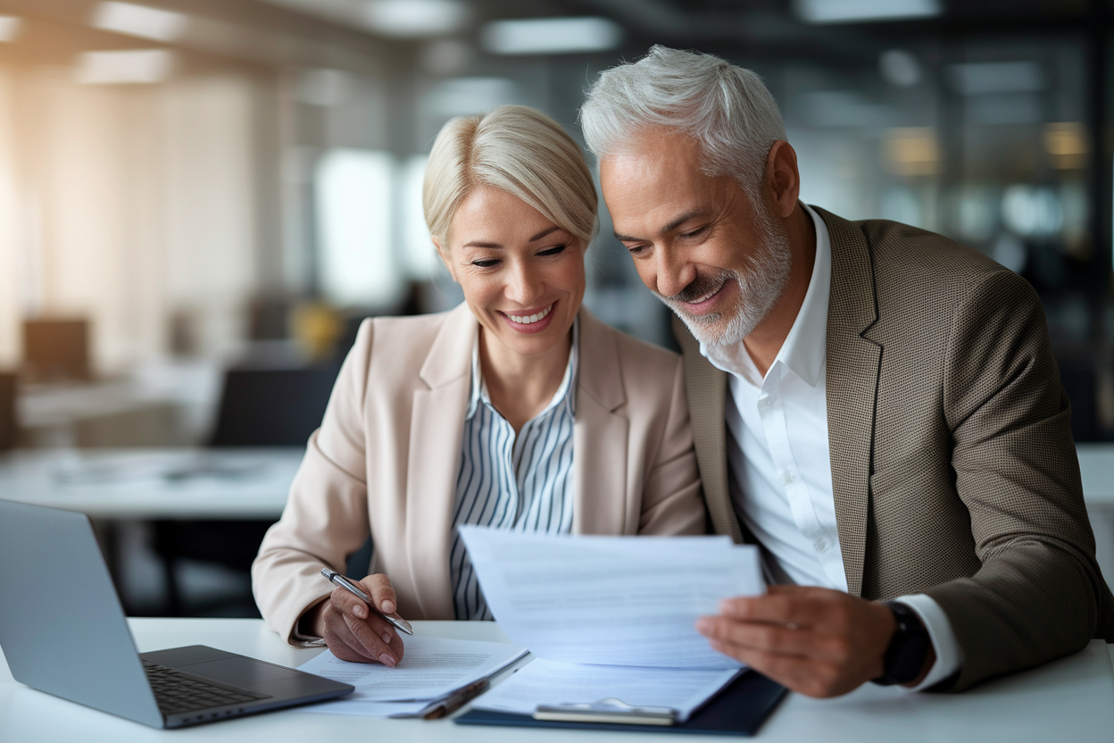 couple-mature-dos-bureau-documents