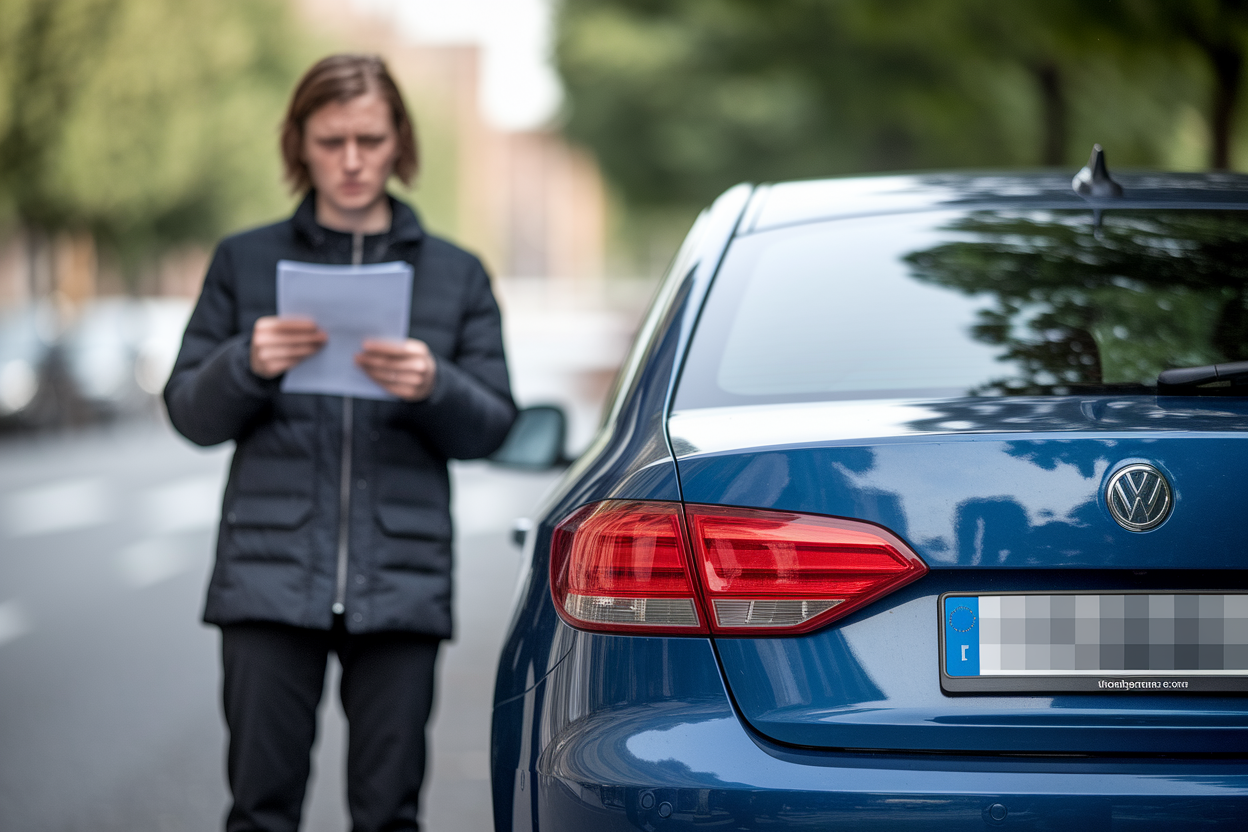 personne-voiture-papiers-plaque-floutee