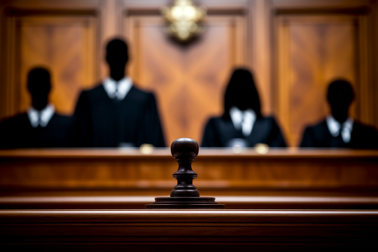 tribunal-banc-juge-silhouettes-bois