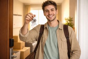 adulte-souriant-cles-porte-calendrier