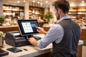 technicien-configurant-caisse-enregistreuse-commerce